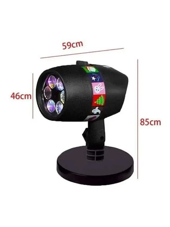 Foco Proyector Luz Led Luces Movimiento Rotación Navidad 2