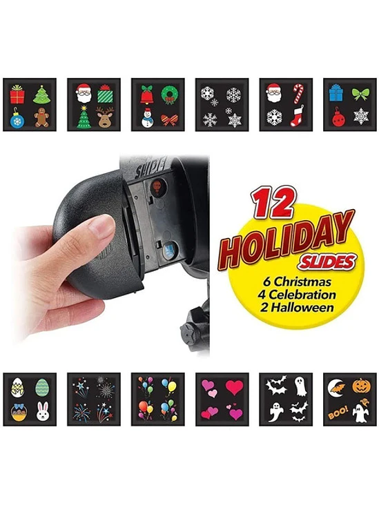 Foco Proyector Luz Led Luces Movimiento Rotación Navidad 8