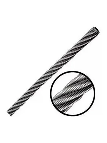 Piola O Cable De Acero 3mm Rollo 100 Mts Galvanizada 3