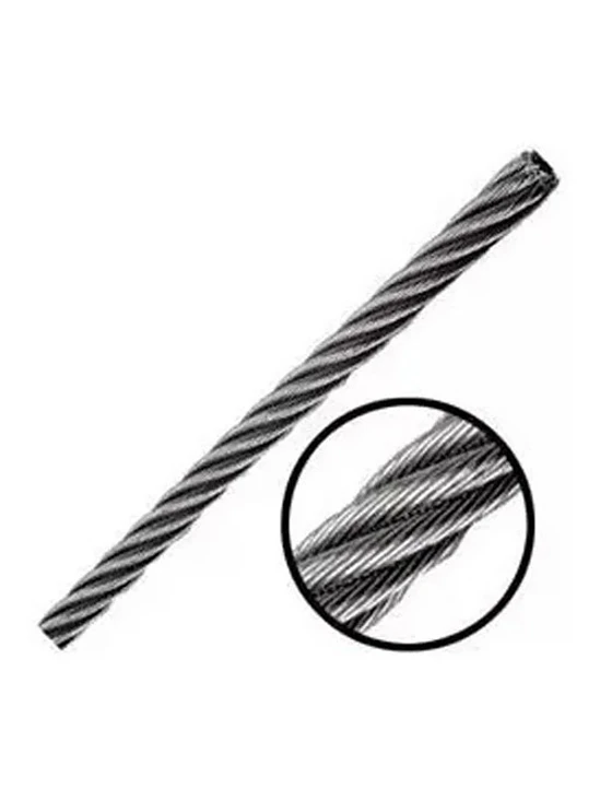 Piola O Cable De Acero 3mm Rollo 100 Mts Galvanizada 3