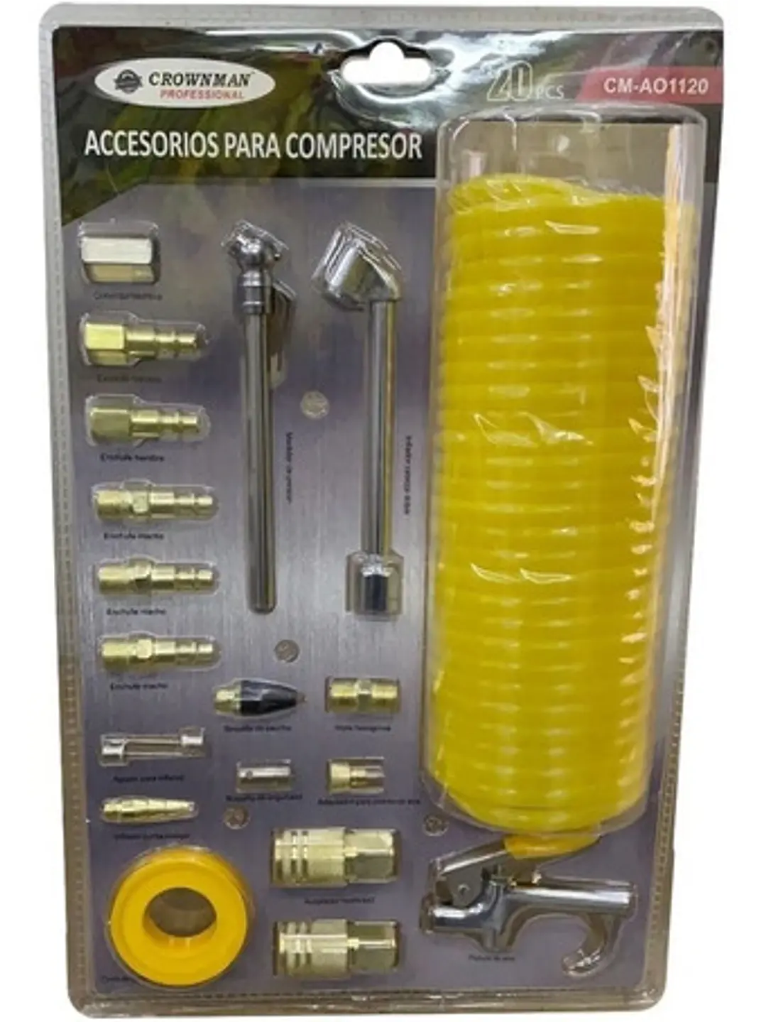 Accesorios Compresor 20 Piezas Pistola Aire Niple Enchufe 1