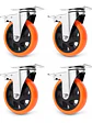 Pack 4 Ruedas Para Carro O Mueble 5 Pulgs. Soporta 600 Kg - Miniatura 1