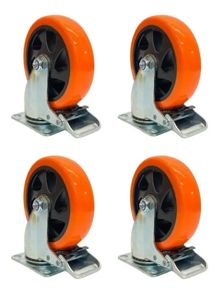 Pack 4 Ruedas Para Carro O Mueble 5 Pulgs. Soporta 600 Kg 2