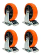 Pack 4 Ruedas Para Carro O Mueble 5 Pulgs. Soporta 600 Kg - Miniatura 2