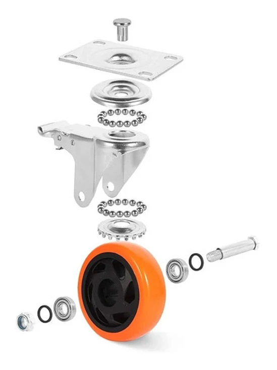 Pack 4 Ruedas Para Carro O Mueble 5 Pulgs. Soporta 600 Kg 3