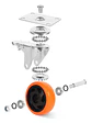 Pack 4 Ruedas Para Carro O Mueble 5 Pulgs. Soporta 600 Kg - Miniatura 3