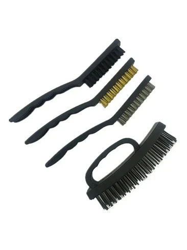 4 Cepillo Alambre Escobilla Acero Plastico Cobre 1