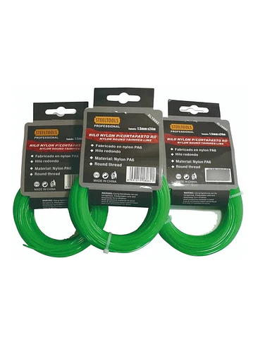 Pack 3 Nylon P/ Orilladora Rd Para Pasto 1.5mm X 24mts.  1