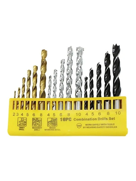Juego / Set Brocas Para Metal Concreto Madera 16pcs Taladro 2