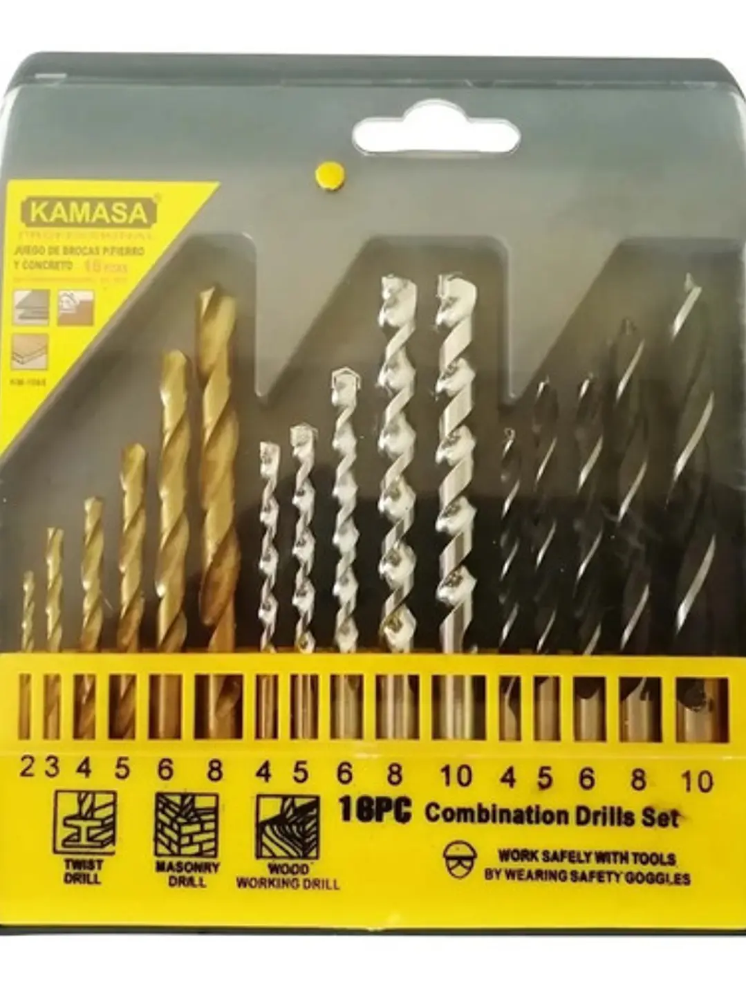 Juego / Set Brocas Para Metal Concreto Madera 16pcs Taladro 3