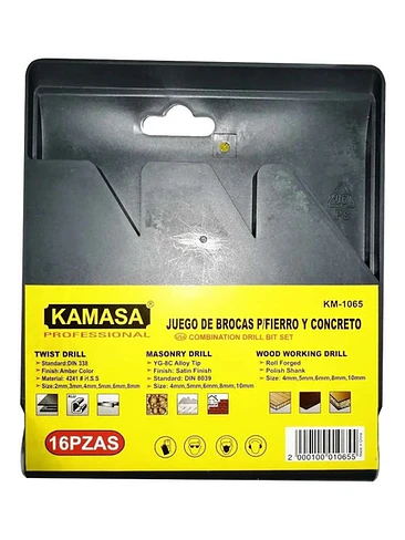 Juego / Set Brocas Para Metal Concreto Madera 16pcs Taladro 4