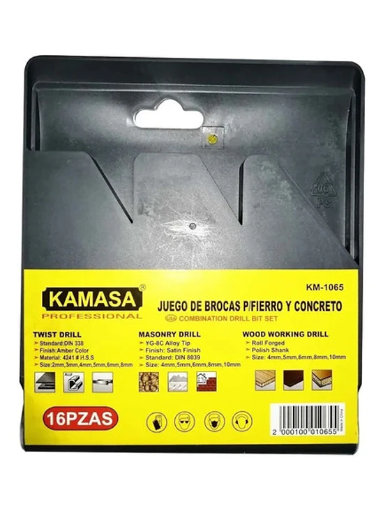Juego / Set Brocas Para Metal Concreto Madera 16pcs Taladro 4