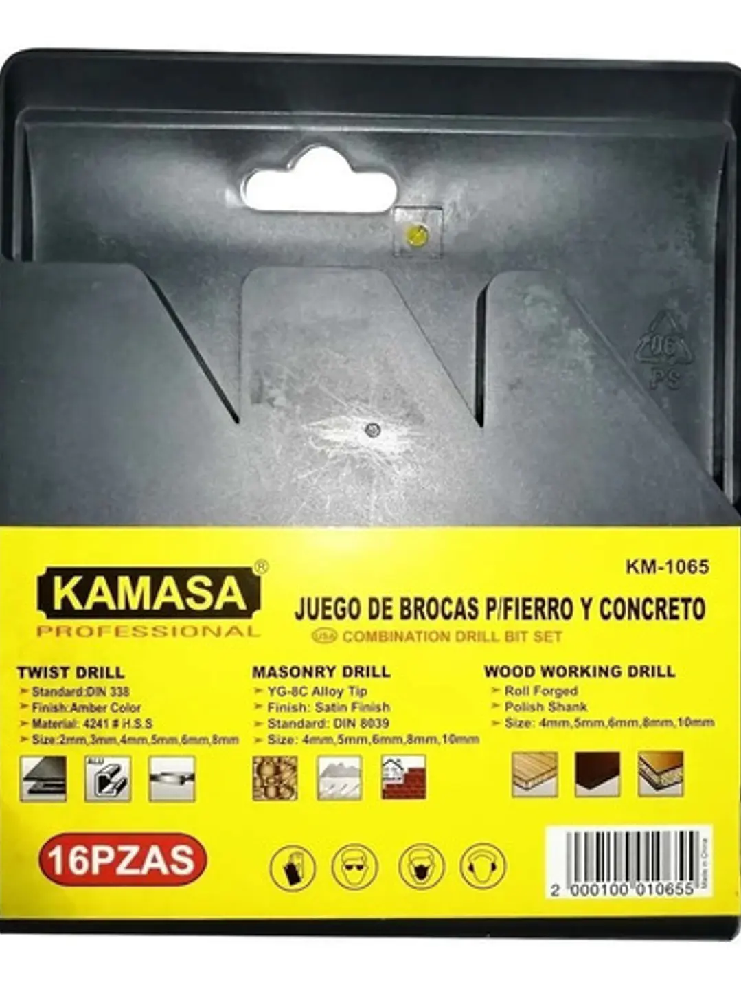 Juego / Set Brocas Para Metal Concreto Madera 16pcs Taladro 4