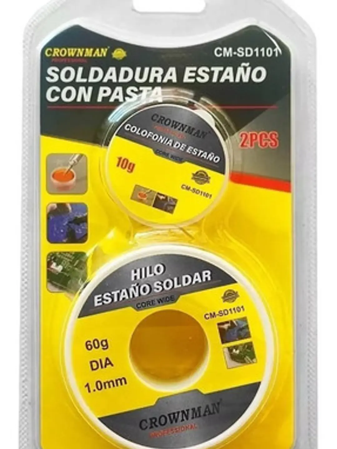 Soldadura Estaño Con Pasta 1.0mm 2