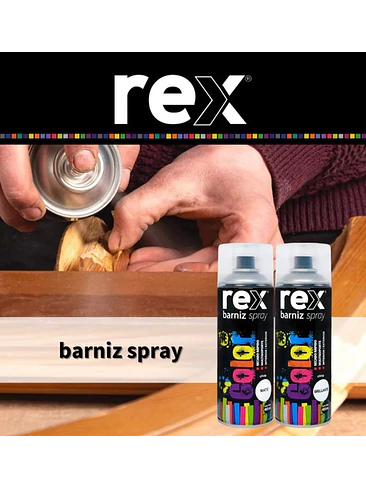 Pack 6 Barniz En Spray Profesional Secado Rápido Rex 400ml 2