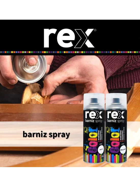 Pack 6 Barniz En Spray Profesional Secado Rápido Rex 400ml 4