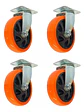 Pack 4 Ruedas Giratorias 5puLG - Miniatura 1