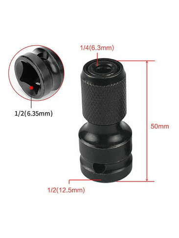 Adaptador Llave De Impacto Cuadrante 1/2 A 1/4 Hex 2