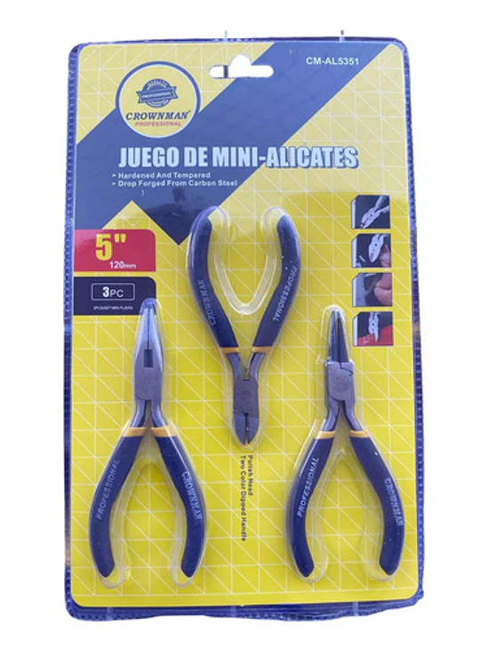 Set 3 Mini Alicates Para Bisutería Y Joyería 5 Pulgadas 2