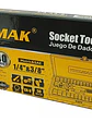 Set Kit Jgo De Dado 1/4 3/8 Milimétrico Pulgada 40 Pcs  Tmk - Miniatura 4