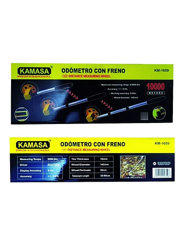 Odómetro / Rueda Medición Análogo Extensible Mango Aluminio 5