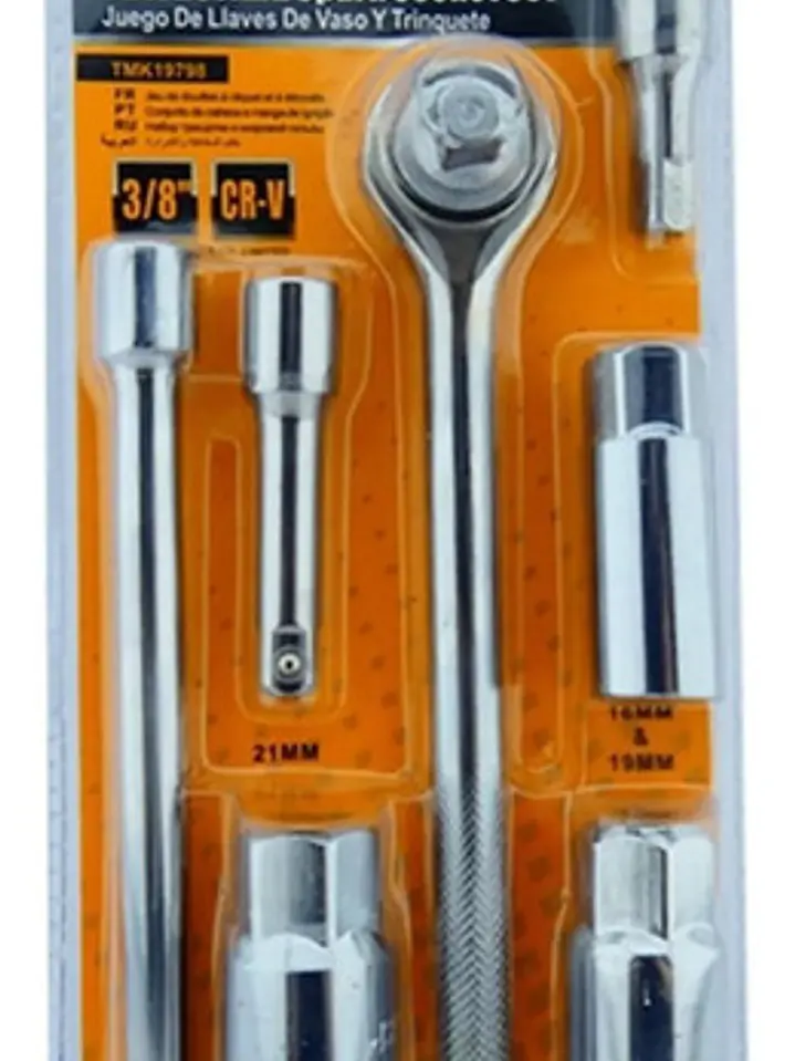 Kit Set Juego Dados Chicharra 3/8 7 Piezas Tmk19798 1