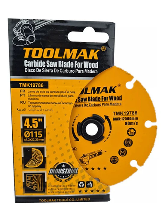 Disco De Corte Para Esmeril 115mm Multiuso Toolmak Tmk19786 2