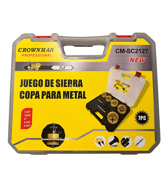 Juego De Sierra Copas Para Metal  7 En 1