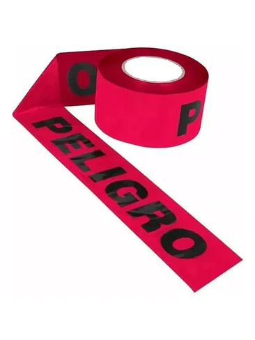 Cinta Peligro Roja 75mm X 100 Mts 1