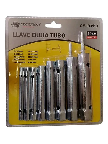 Set Llaves Bujia Tubo 10pc Tuerca Hexagonal Alta Resistencia 1