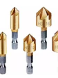 Set De 6 Avellanadores Para Metal 6, 8, 9, 12, 16 Y 19 Mm - Miniatura 2
