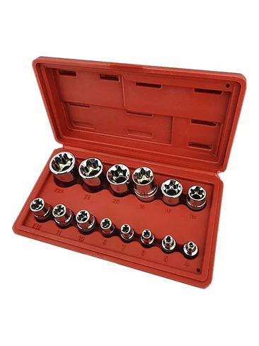 Kit Set Juego De Dados Torx Estrella Hembra 14 Piezas 3