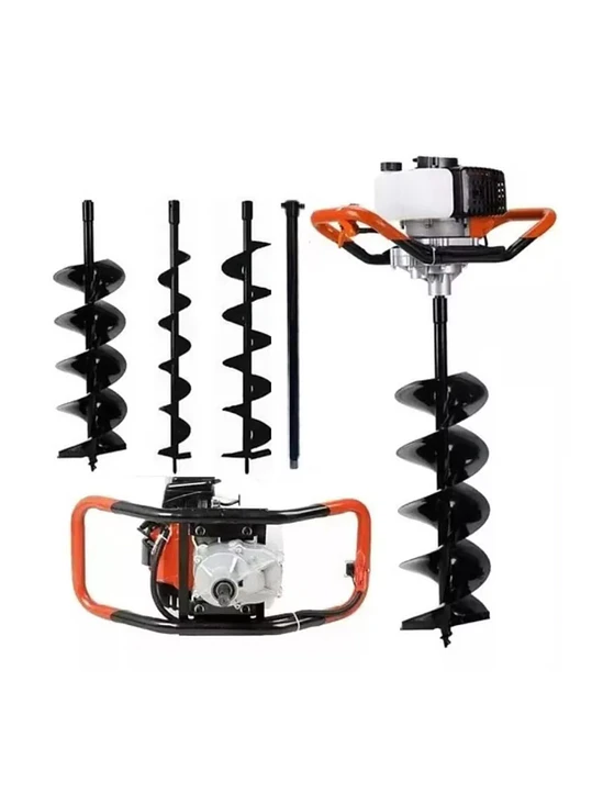 Barreno Ahoyador 52cc + Extensión 80cm Y 3 Broca 1