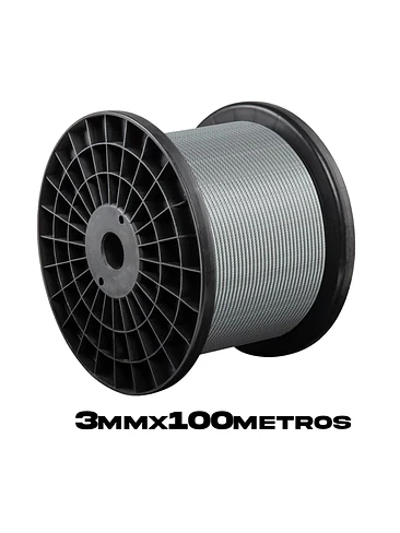 Piola O Cable De Acero 3mm Rollo 100 Mts Galvnz  1