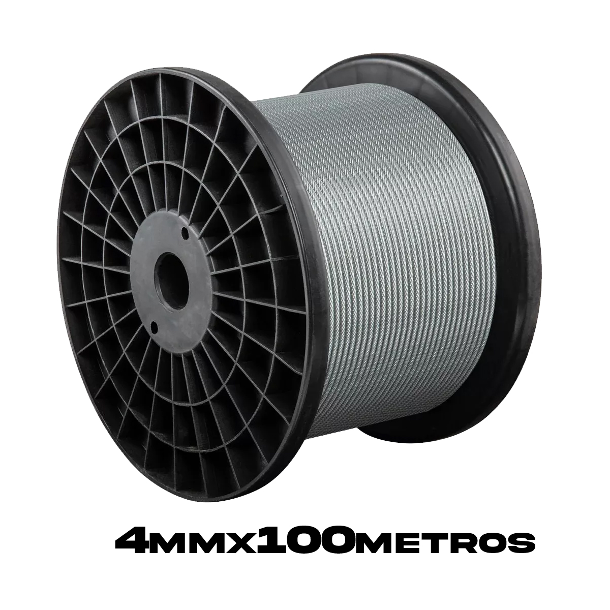 Piola O Cable De Acero 4mm Rollo 100 Mts Galvanizado
