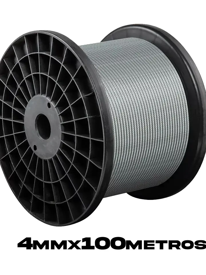 Piola O Cable De Acero 4mm Rollo 100 Mts Galvanizado  1