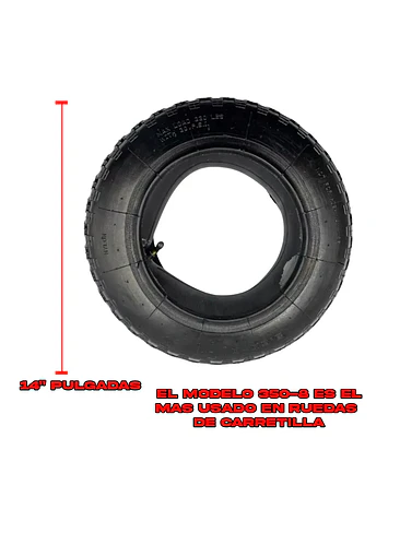Neumatico Y Camara De Carretila 3.50-8 2