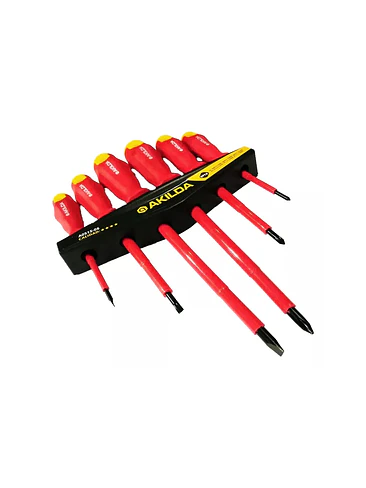 Juego Set 6 Destornilladores Electricista Aislados 1000v 1