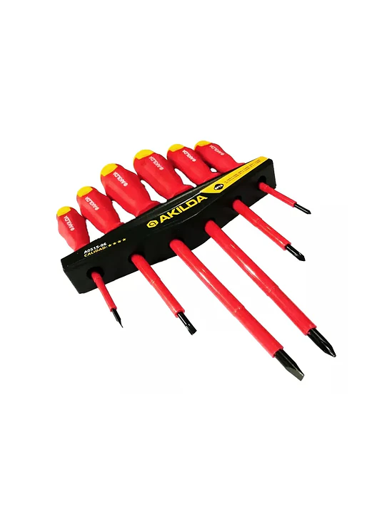 Juego Set 6 Destornilladores Electricista Aislados 1000v 1
