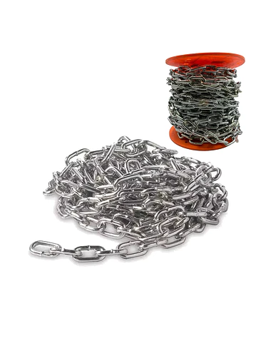 Cadena Galvanizada Eslabon Corto 3 Mm 50 Metros 1