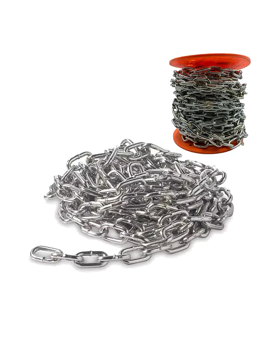 Cadena Galvanizada Eslabon Corto 3 Mm 50 Metros 1