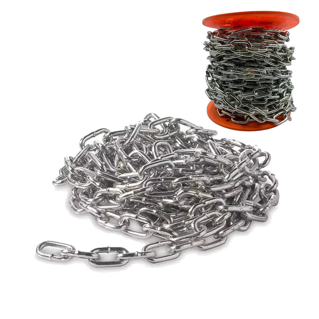 Cadena Galvanizada Eslabon Corto 3 Mm 50 Metros 1