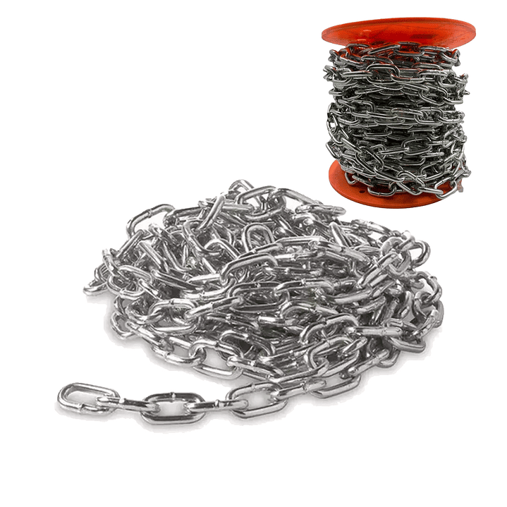 Cadena Galvanizada Eslabon Corto 3 Mm 50 Metros 1