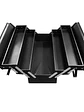 Caja Herramienta Articulada Metálica 3 Niveles 5 Divisiones Negra - Miniatura 2