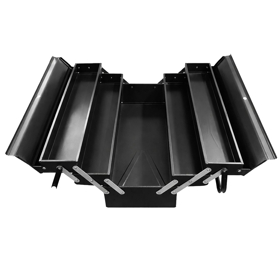 Caja Herramienta Articulada Metálica 3 Niveles 5 Divisiones 1