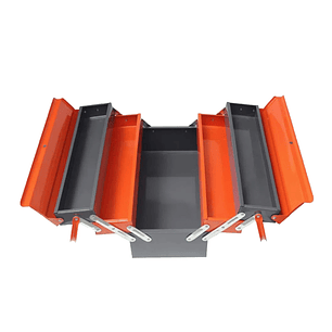 Caja Herramienta Articulada Metálica 3 Niveles 5 Divisiones