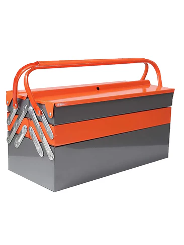 Caja Herramienta Articulada Metálica 3 Niveles 5 Divisiones 4