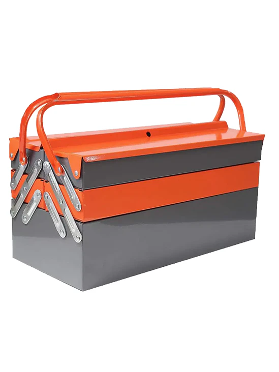 Caja Herramienta Articulada Metálica 3 Niveles 5 Divisiones 4