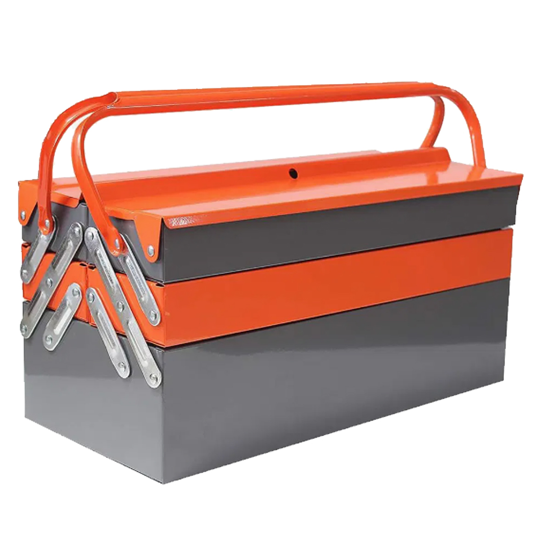 Caja Herramienta Articulada Metálica 3 Niveles 5 Divisiones 4