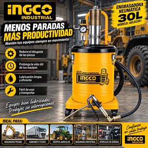 Engrasadora Neumática Industrial 30L AGL02301 | Grasera